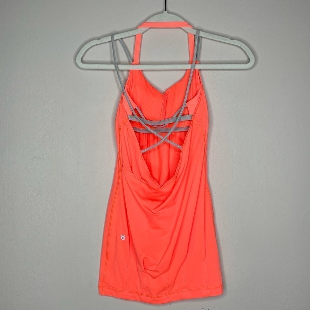 Lululemon Flow & Go Tank Top Very‎ Light Flare / Silver Spoon Yoga Loose Mesh 2 - Picture 6 of 11